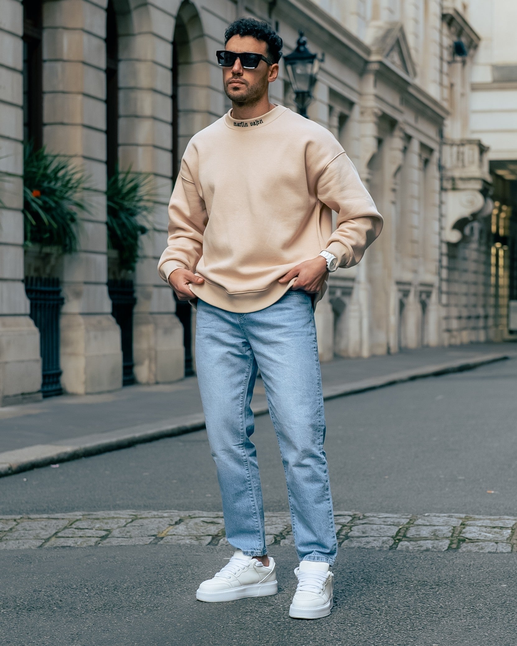 Light Washed Straight Jeans in Ice Blue | Martin Valen