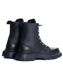 Designer Zipper Black Genuine Leather Boots For Men (3)