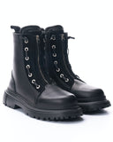 Designer Zipper Black Genuine Leather Boots For Men