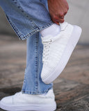 Rizz Lizz Genuine Leather Sneakers Shoes in White (2)