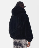 Black Plush Zipper Hoodie with 3D Embroidery (21)