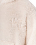 Beige Plush Hoodie With Embroidery Print (19)