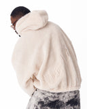 Beige Plush Hoodie With Embroidery Print (18)