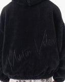 Black Plush Hoodie With Embroidery Print (7)