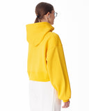 Women's Oversized Crop Hoodie Yellow (4)