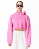 Women's Oversized Crop Hoodie Pink
