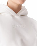 Women's Oversized Crop Hoodie White (5)