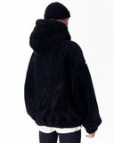 Women's Oversized Plush Hoodie in Black (3)