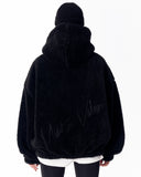 Women's Oversized Plush Hoodie in Black (4)