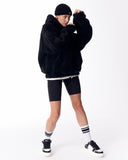 Women's Oversized Plush Hoodie in Black (12)