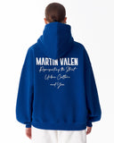 "Slogan" Puff Printed Women's Extra Oversized Hoodie Blue (9)