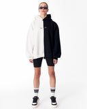 Women's Oversized Dual Color White and Black Hoodie (3)