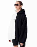 Women's Oversized Dual Color White and Black Hoodie (6)