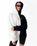 Women's Oversized Dual Color White and Black Hoodie (2)