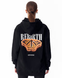 Rebirth Women's Orange 3D Printed Oversized Black Hoodie (8)
