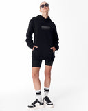 Rebirth Women's Orange 3D Printed Oversized Black Hoodie (6)