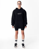 Rebirth Women's Blue 3D Printed Oversized Black Hoodie (12)
