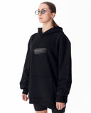 Rebirth Women's Blue 3D Printed Oversized Black Hoodie (4)