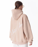 Back Embroidery Oversized Beige Hoodie For Women (7)
