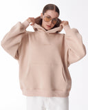 Back Embroidery Oversized Beige Hoodie For Women (8)