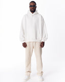 Minimalist Sleeve Printed White Oversized Hoodie (17)