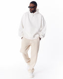 Minimalist Sleeve Printed White Oversized Hoodie (15)