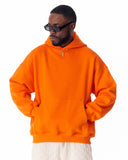 Minimalist Sleeve Printed Orange Oversized Hoodie (17)