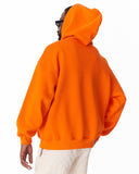 Minimalist Sleeve Printed Orange Oversized Hoodie (14)