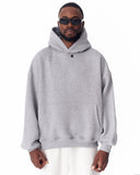 Minimalist Sleeve Printed Gray Oversized Hoodie (9)