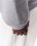 Minimalist Sleeve Printed Gray Oversized Hoodie (13)