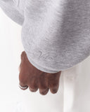 Minimalist Sleeve Printed Gray Oversized Hoodie (14)