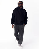 Puff Hood Oversized Black Hoodie (17)