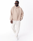 Back Embroidery Oversized Beige Hoodie (16)