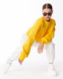 Women's Oversized Crop Sweatshirt Yellow (4)