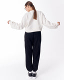 Women's Oversized Crop Sweatshirt White (11)