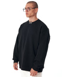 777' Oversized Designer Black Sweatshirt with 3D Rubber Printed (5)
