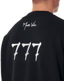 777' Oversized Designer Black Sweatshirt with 3D Rubber Printed (2)