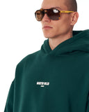 ‘’Slogan’’ Puff Printed Men’s Extra Oversized Green Hoodie (3)
