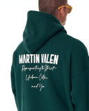 ‘’Slogan’’ Puff Printed Men’s Extra Oversized Green Hoodie (6)