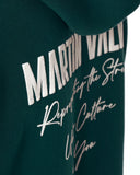 ‘’Slogan’’ Puff Printed Men’s Extra Oversized Green Hoodie (7)