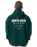 ‘’Slogan’’ Puff Printed Men’s Extra Oversized Green Hoodie (8)