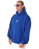 ‘’Slogan’’ Puff Printed Men’s Extra Oversized Blue Hoodie (4)