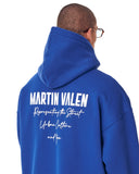 ‘’Slogan’’ Puff Printed Men’s Extra Oversized Blue Hoodie (8)