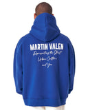 ‘’Slogan’’ Puff Printed Men’s Extra Oversized Blue Hoodie (9)