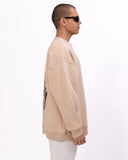 Fatima Martin Valen Designer Oversized Beige Sweatshirt (3)
