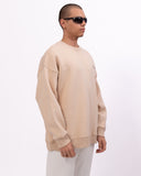 Fatima Martin Valen Designer Oversized Beige Sweatshirt (2)
