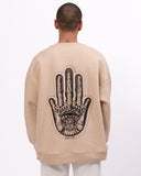 Fatima Martin Valen Designer Oversized Beige Sweatshirt