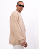 Fatima Martin Valen Designer Oversized Beige Sweatshirt (4)