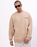 Fatima Martin Valen Designer Oversized Beige Sweatshirt (5)