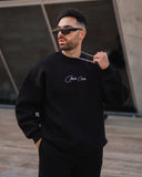 Signatura Martin Valen 3D Printed Oversized Black Sweatshirt